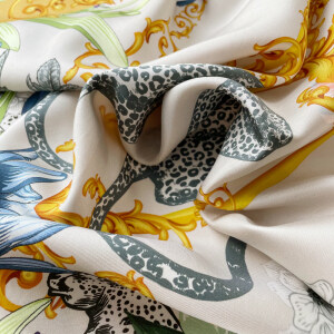 Double-sides Print 16 Momme Silk Twill Scarf